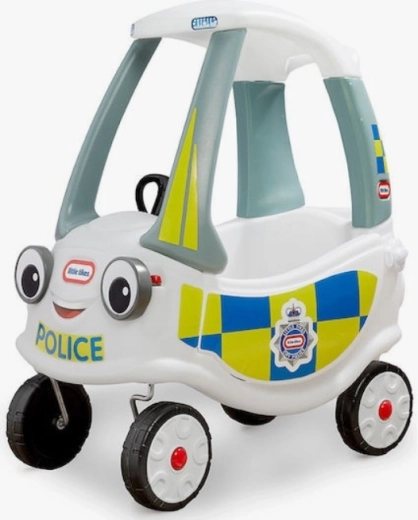 Mașinuță de împins Little Tikes Cozy Coupe Poliție albă