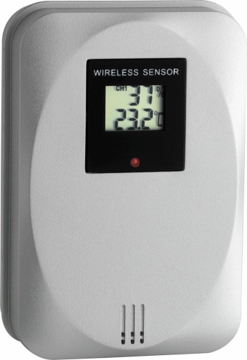 Senzor wireless TFA pentru temperatură și umiditate cu afișaj