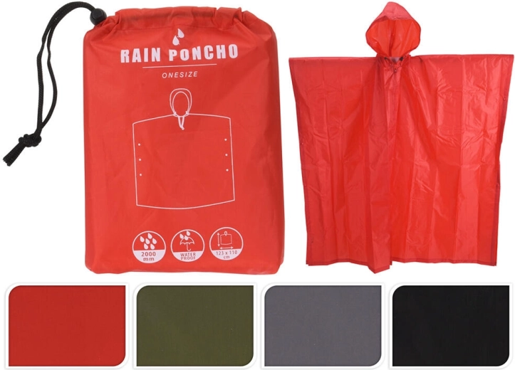 Pelerină poncho pentru adulți din PET, mix de culori