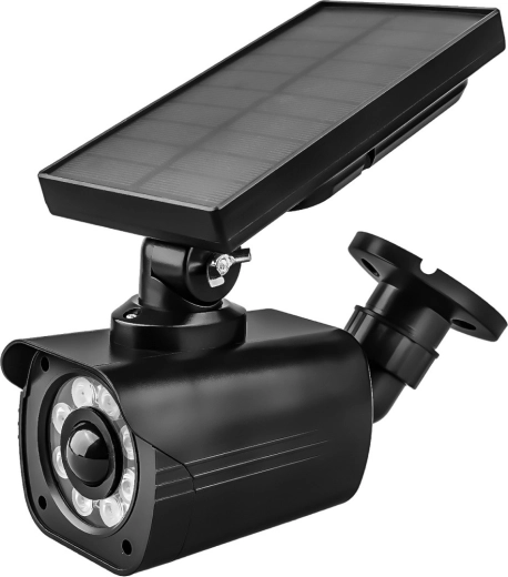Atrapă solară cameră de securitate cu senzor PIR și LED intermitent - 1 bucată