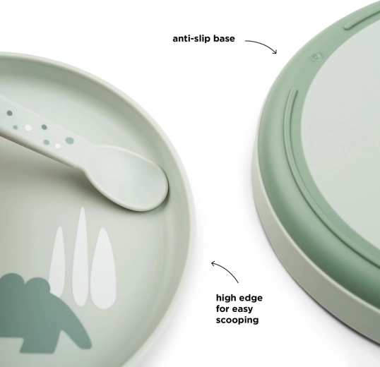 Done by Deer farfurie pentru copii Foodie Croco verde