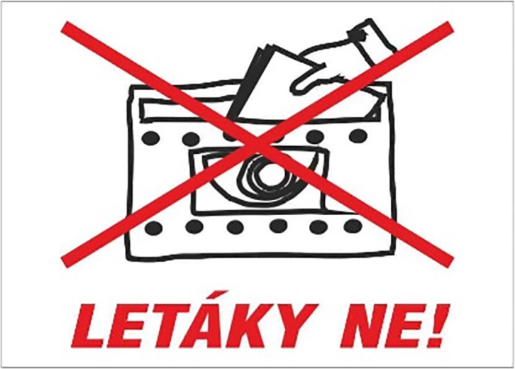 Autocolant pentru cutia poștală Nu pliante! 70 × 50 mm