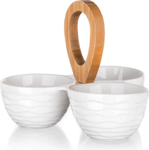 Trei boluri din porțelan separate