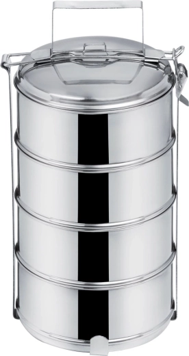 Meniură din inox pentru transportul mâncării 4x1 l, cu patru niveluri