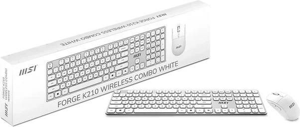 MSI Forge K210 set wireless tastatură și mouse alb (US)