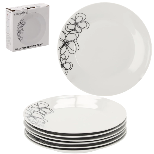 Set de farfurii pentru desert Carbo 19 cm din sticlă călită, 6 buc