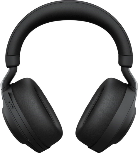 Căști wireless Jabra Evolve2 85 UC, de tip headband, cu suport și adaptor USB Link 380a, negre