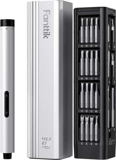 Set șurubelniță electrică de precizie Fanttik E1 Max 3,7 V – argintiu