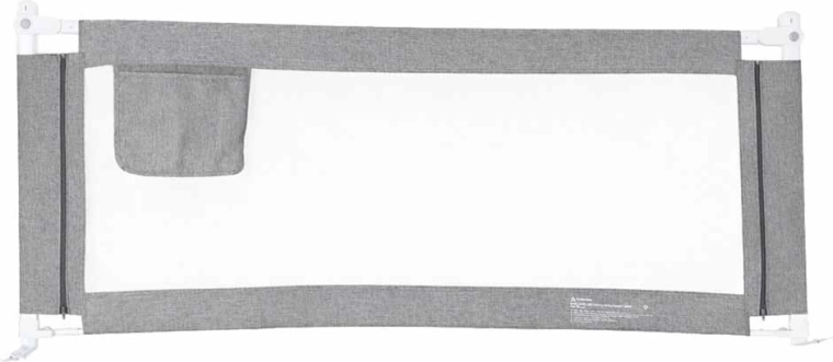 Barieră de protecție pentru pat 160 cm gri