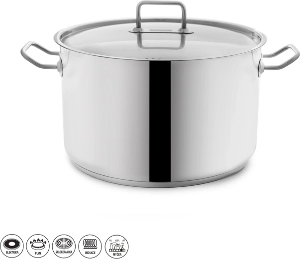 Cratită din inox Stock 10 l cu capac