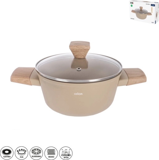 Cratiță Ecrina 2,3 l cu capac din sticlă