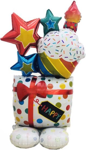 Balon din folie Maxi cadou 65 × 114 cm