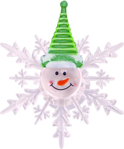Fulgi LED de Crăciun cu om de zăpadă 10 cm