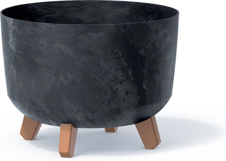 Ghiveci cu efect de beton 29 cm antracit