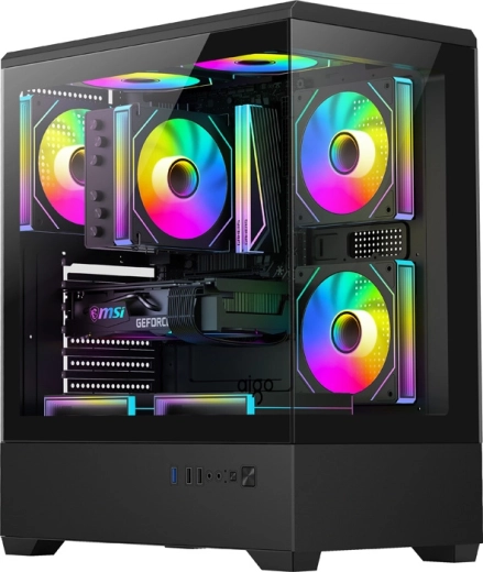 Carcasă PC DarkFlash C365 neagră cu 5 ventilatoare