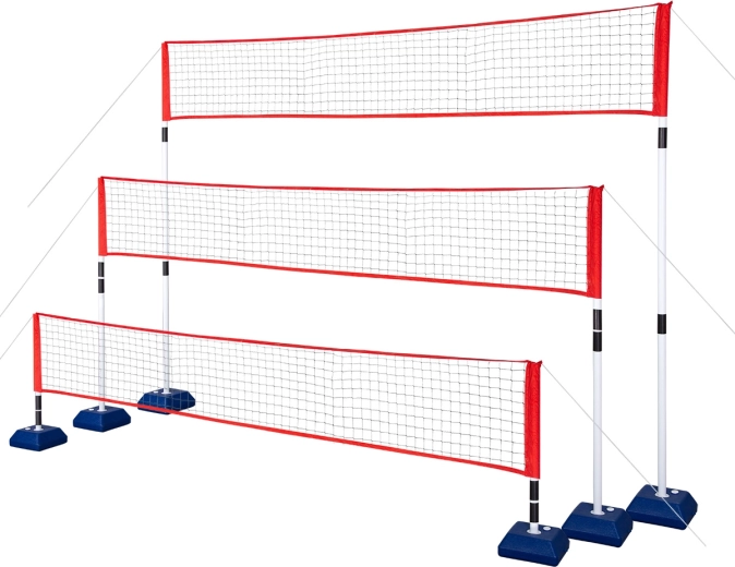Plasă multifuncțională și set pentru tenis, badminton și volei NILS