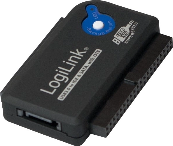 Adaptor LogiLink USB 3.0 la IDE/SATA cu funcție One-Touch Backup