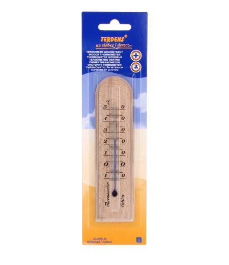 Termometru de interior din lemn Terdens cu măsurare capilară