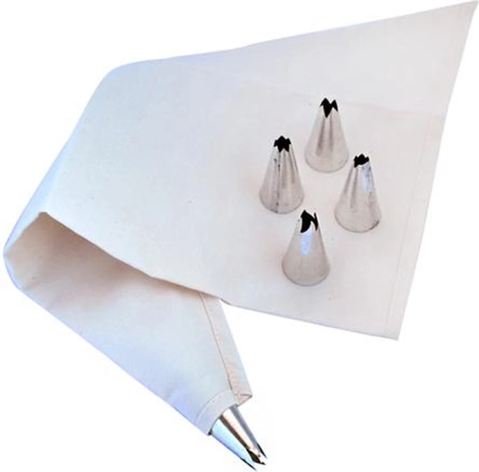 Set pentru decorarea torturilor cu săculeț din bumbac și 5 duze metalice