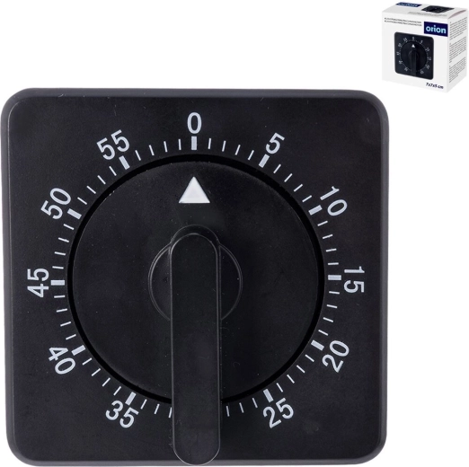Cronometru de bucătărie mecanic cu magnet, negru