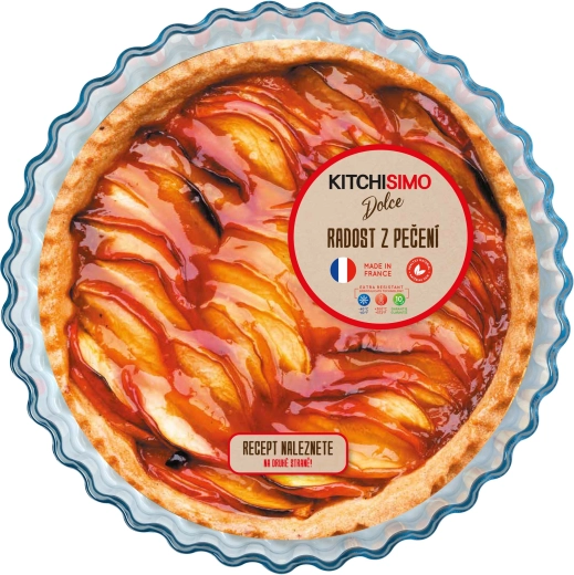Formă de copt din sticlă pentru tartă Kitchisimo Dolce 27 cm din sticlă borosilicată