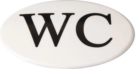 Plăcuță de ușă WC – plastic alb