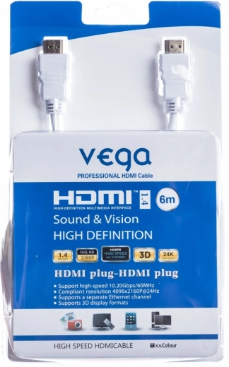 Cablu HDMI 6 m alb Vega