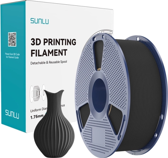 Sunlu PLA Classic filament negru 1,75 mm 1 kg
