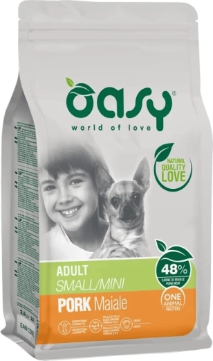 Oasy One Animal Protein Adult Small/Mini porc 2,5 kg