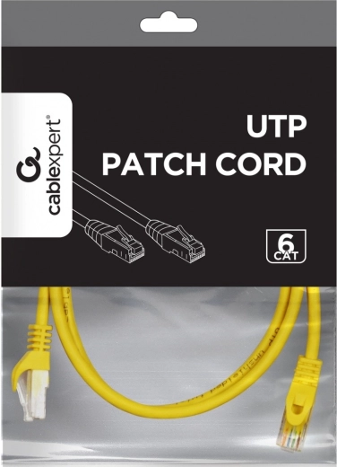 Cablu patch de rețea Cat. 6 UTP 2 m – Galben
