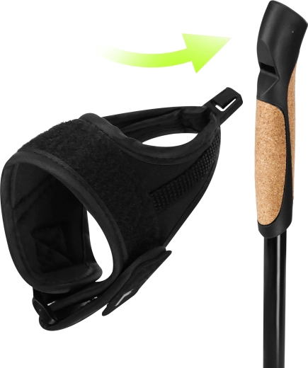 Mânere ergonomice din plută cu chingi pentru încheietură