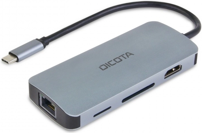 Hub USB‑C 8‑în‑1 4K cu alimentare PD 100 W DICOTA