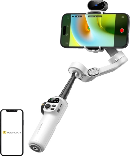 AOCHUAN X2 stabilizator pentru smartphone cu senzor AI, alb