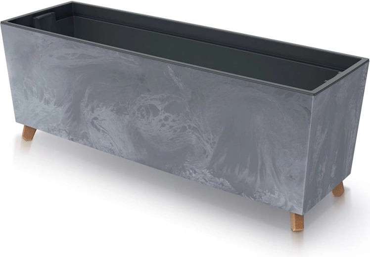 Jardinieră URBI CASE efect beton 77 cm, marengo