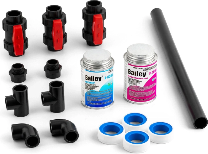 Set complet de montaj, inclusiv adeziv, primer și 4× bandă PTFE