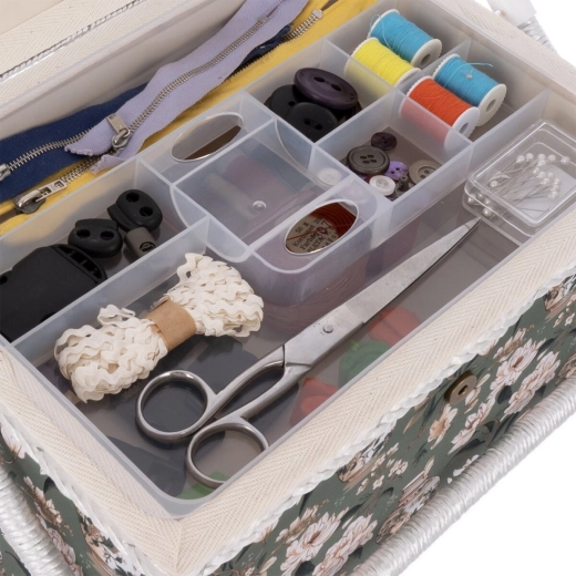 Organizator clar pentru accesorii de cusut