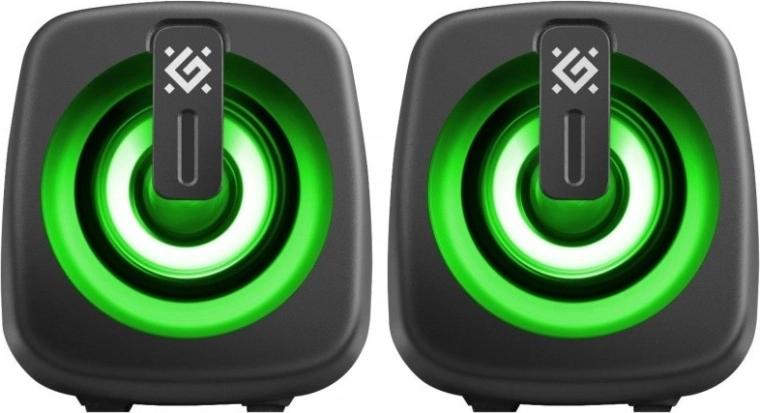 Boxe pentru calculator 2.0 cu LED, alimentare USB, 6 W – negre