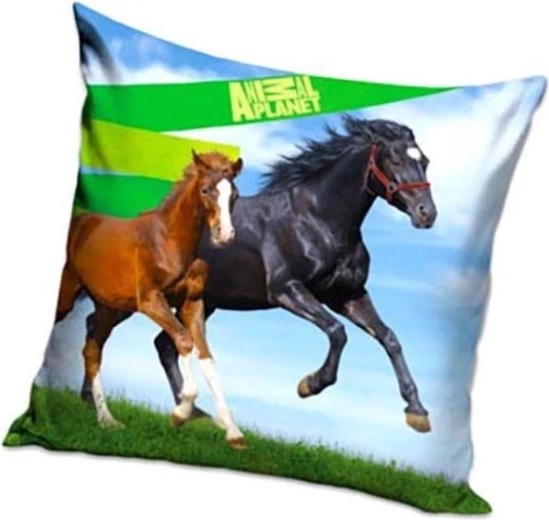 Față de pernă Animal Planet cai 40 × 40 cm
