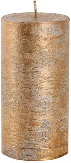 Lumânare rustică Provence de culoare cupru, 12 cm