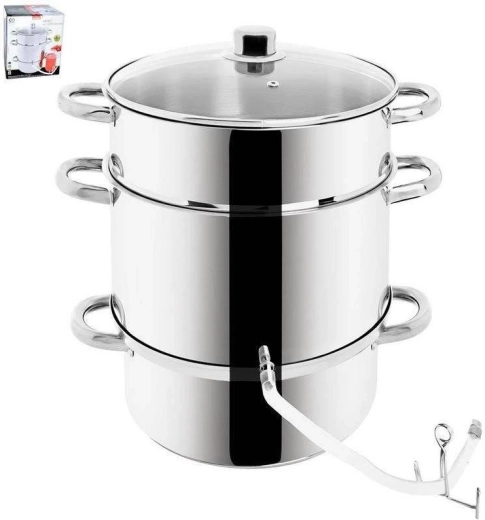 Oală storcător din inox 8 l cu aburitor