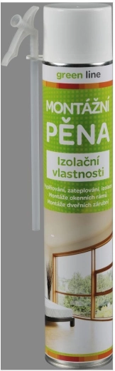 Spumă de montaj 750 ml cu tub GREEN LINE