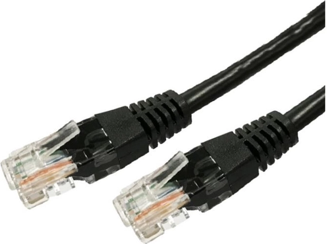 Patch cable RJ45 UTP Cat5e 0,5 m negru – pachet 10 buc