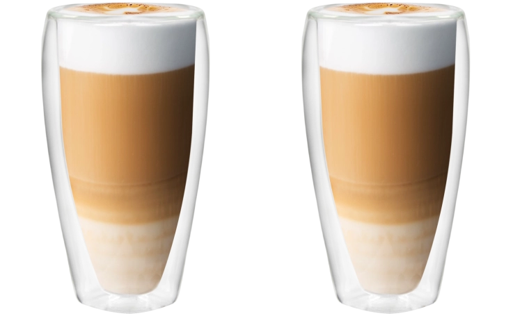 Pahare termice cu pereți dubli 430 ml – set de 2 bucăți