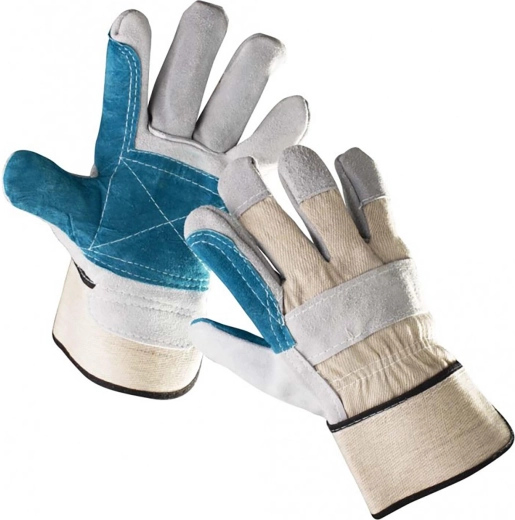 Mănuși de lucru din țesătură și despicate din piele de vacă MAGPIE