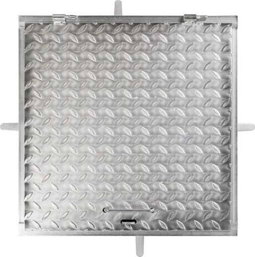 Placă de acoperire 500 × 500 mm, galvanizată, capacitate 150 kg