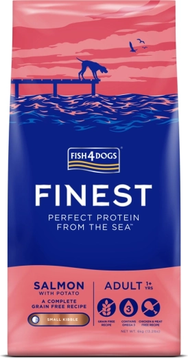 Fish4Dogs Finest granule mici pentru câini adulți – somon cu cartofi 6 kg