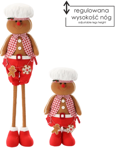 Decorațiune de Crăciun băiețel din turtă dulce cu picioare telescopice