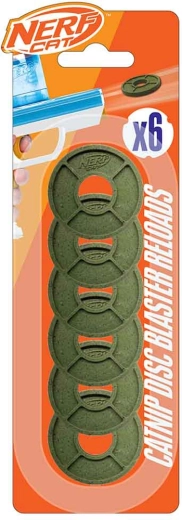 Discuri de rezervă din spumă cu catnip pentru NERF CAT, 6 buc.