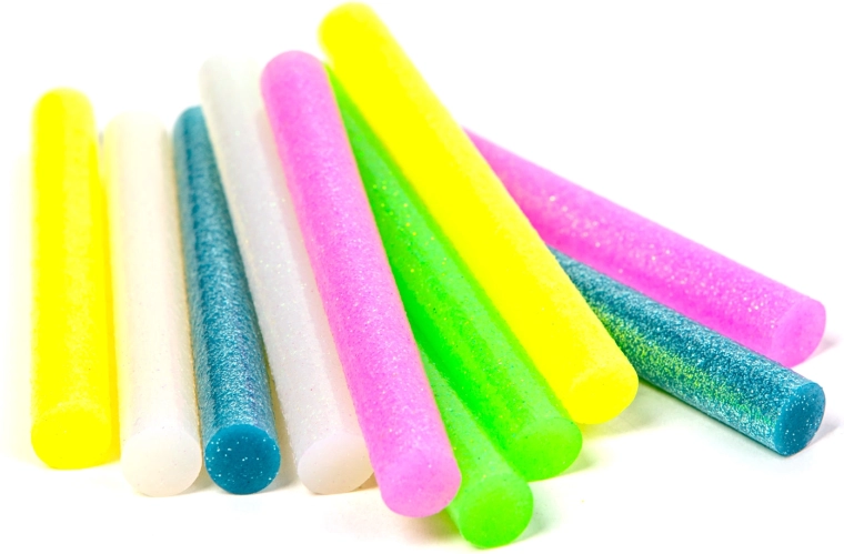 Bețișoare adezive termofuzibile fluorescente 11 × 100 mm, 10 buc.