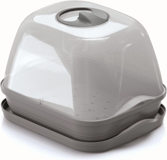 Mini-seră cu capac 25,7 × 19,6 × 18,5 cm, gri